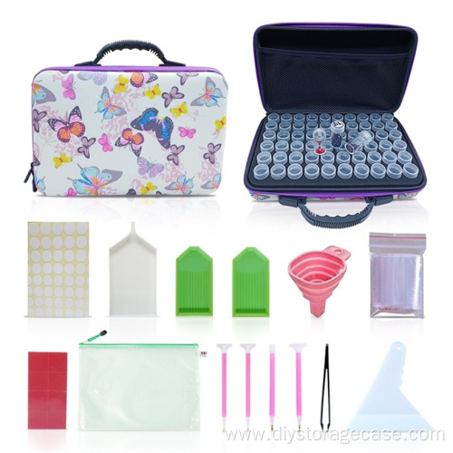 Pink Spotted Diamond Drawing Storage Bag